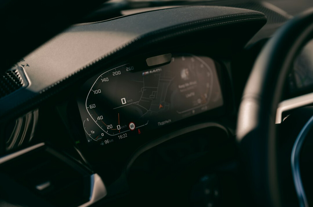 premium car dashboard close up