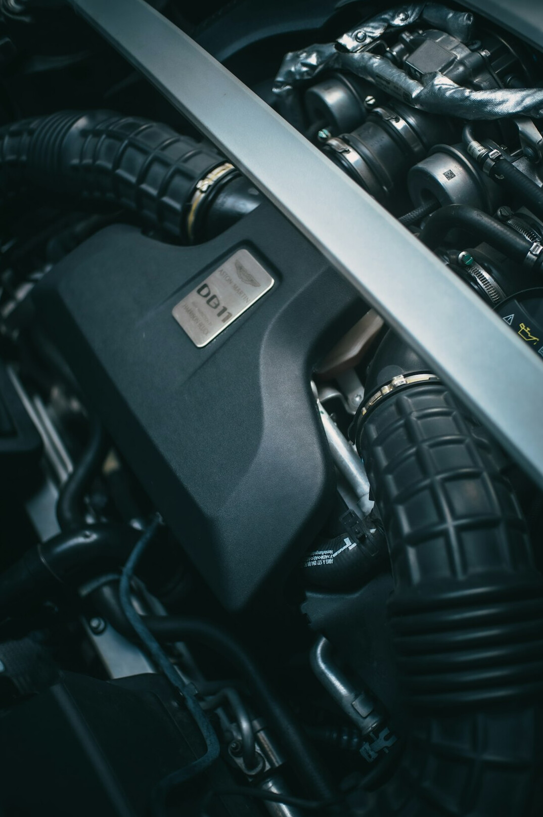 luxury car engine bay